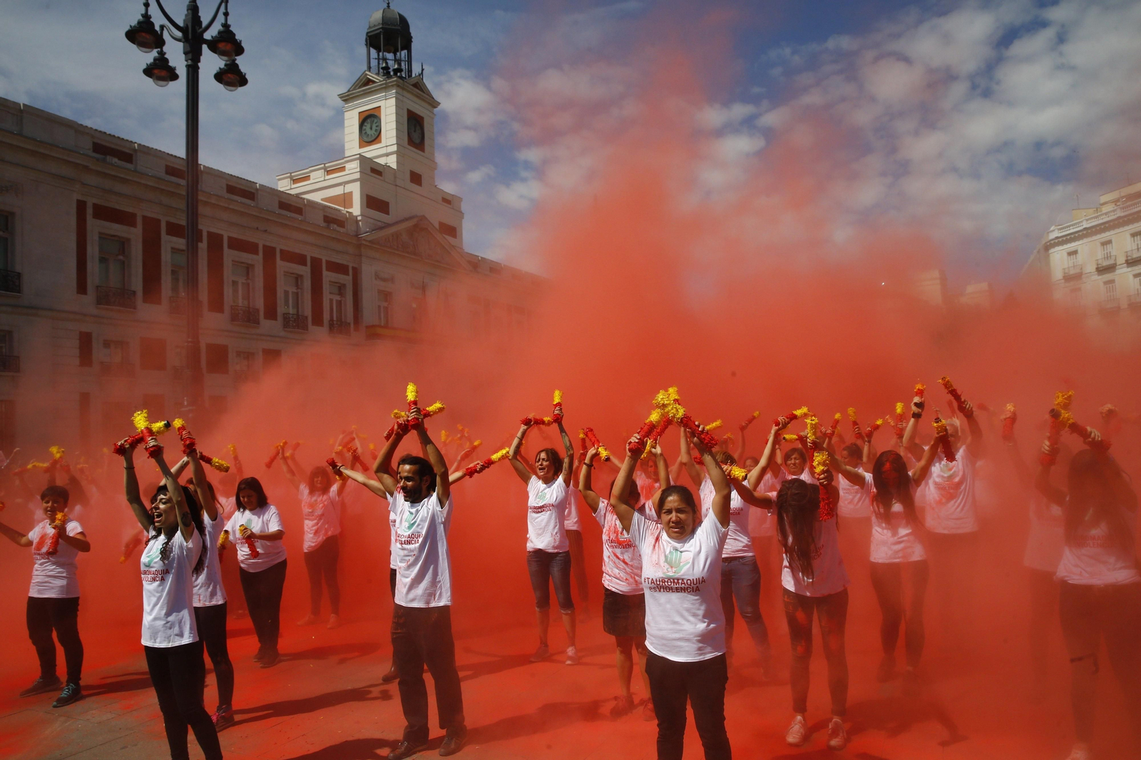 Manifestación antitaurina en la Puerta del Sol