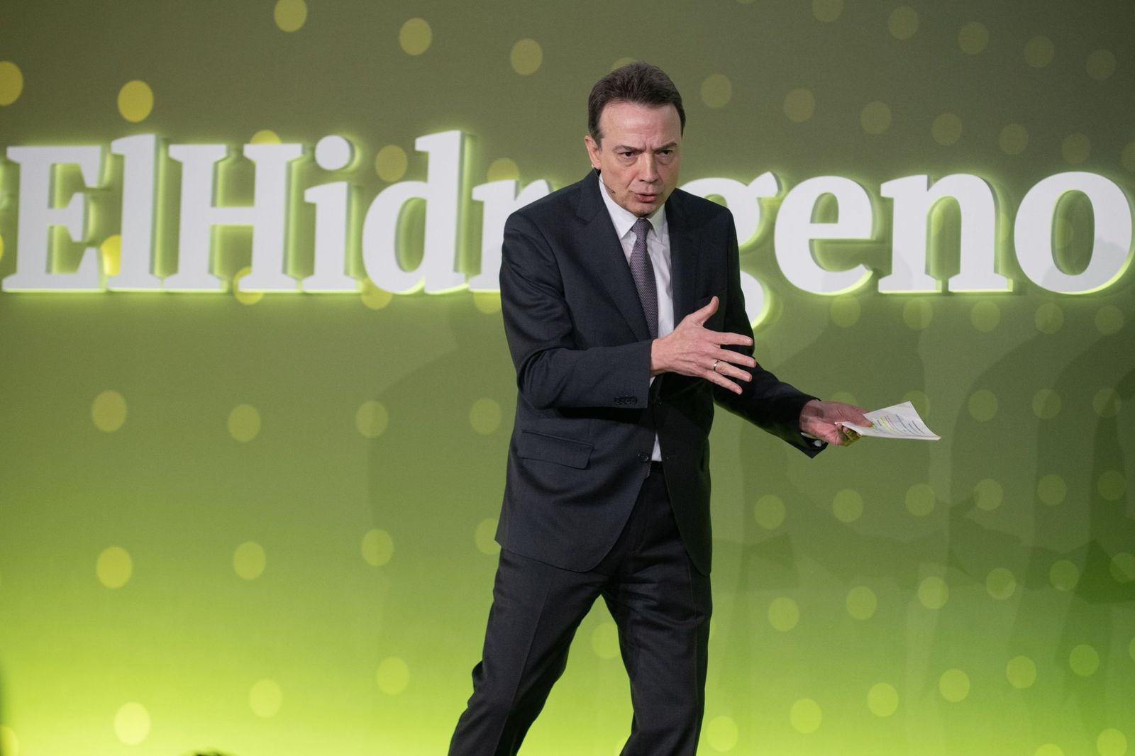 Arturo Gonzalo, consejero delegado de Enagás, durante su presentación