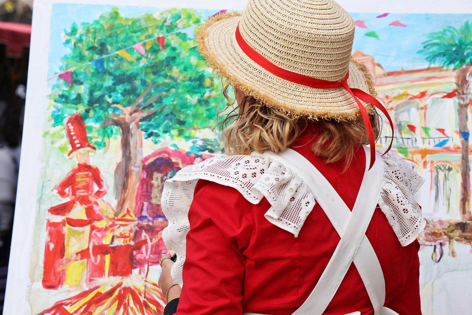 Imágenes del ambiente en la Feria de Época 1900 de Moguer
