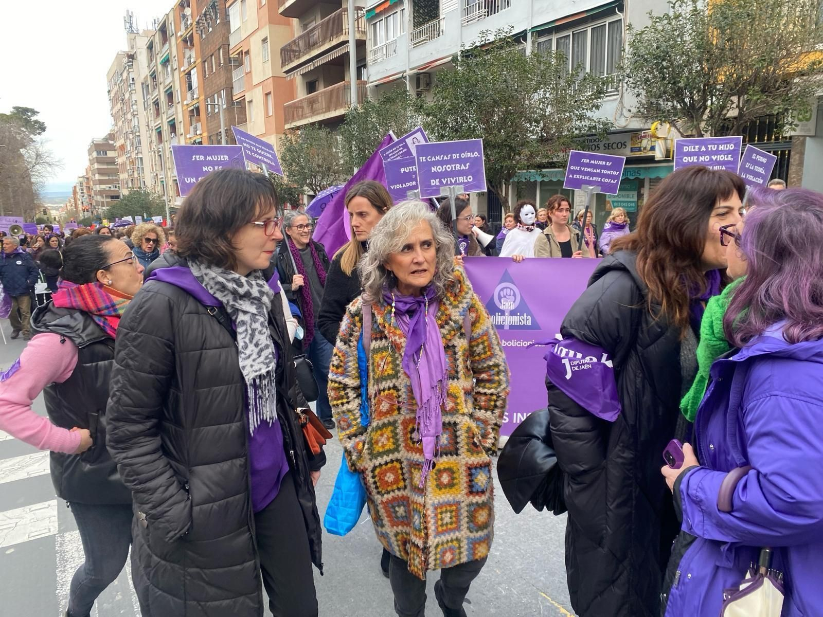 Manifestación del Día Internacional de la Mujer en Jaén.