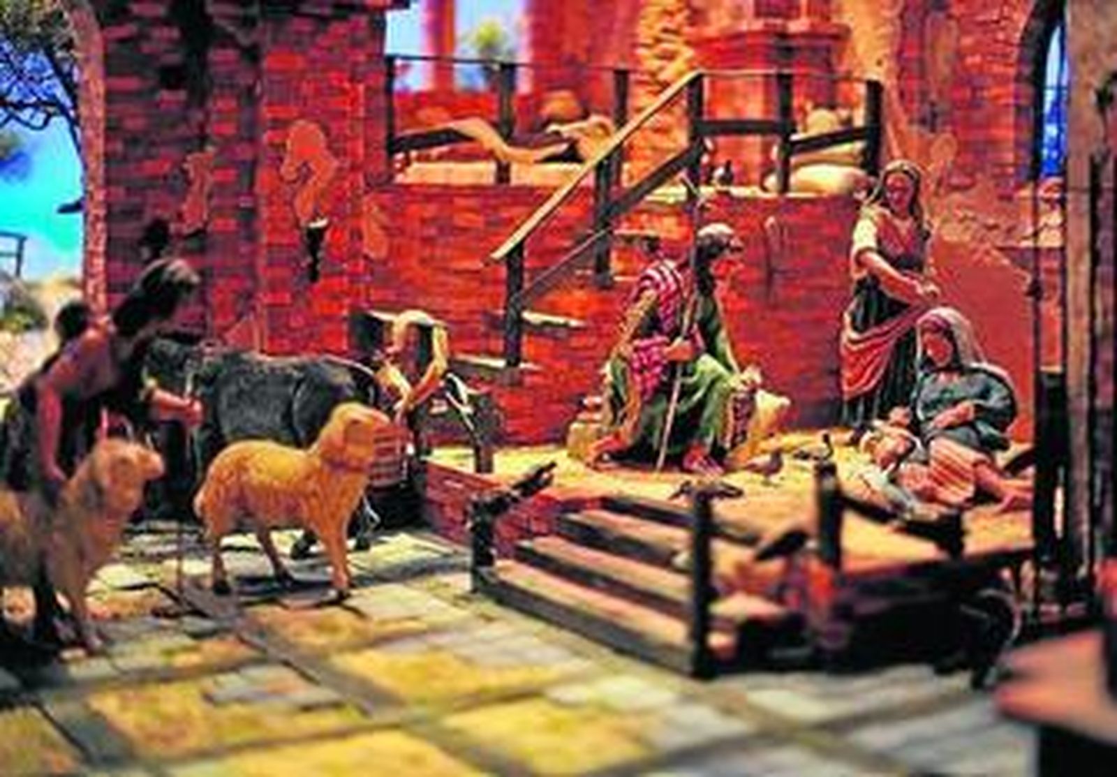 Nacimiento instalado en la parroquia de la Sagrada Familia.