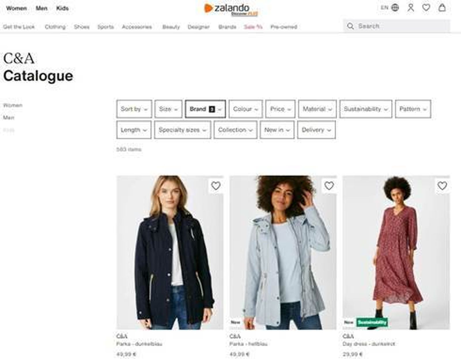 La marca C&A venderá a través de Zalando España