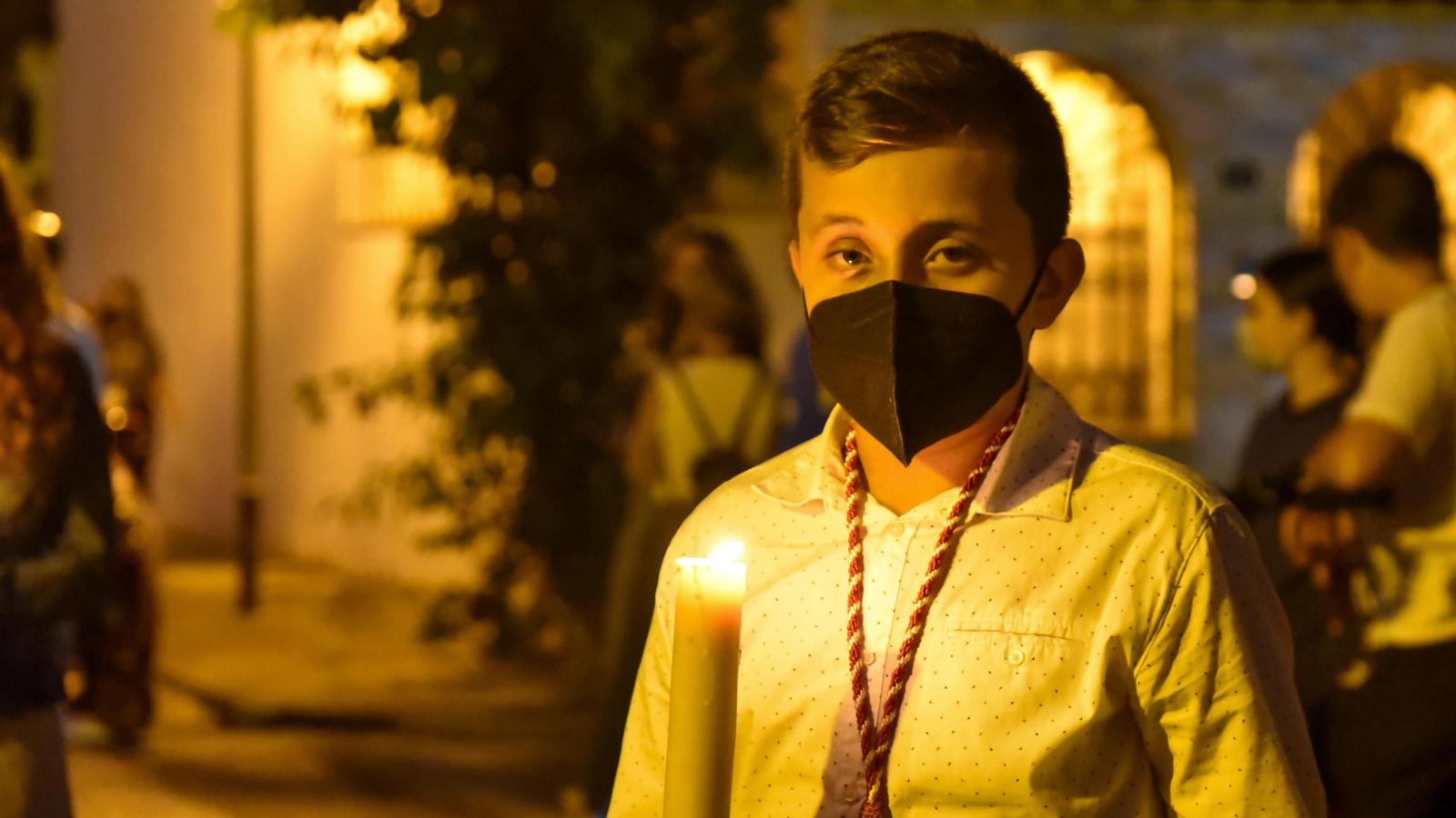 Las fotos de la Virgen de la Salud procesionando en la barriada de San Garcia