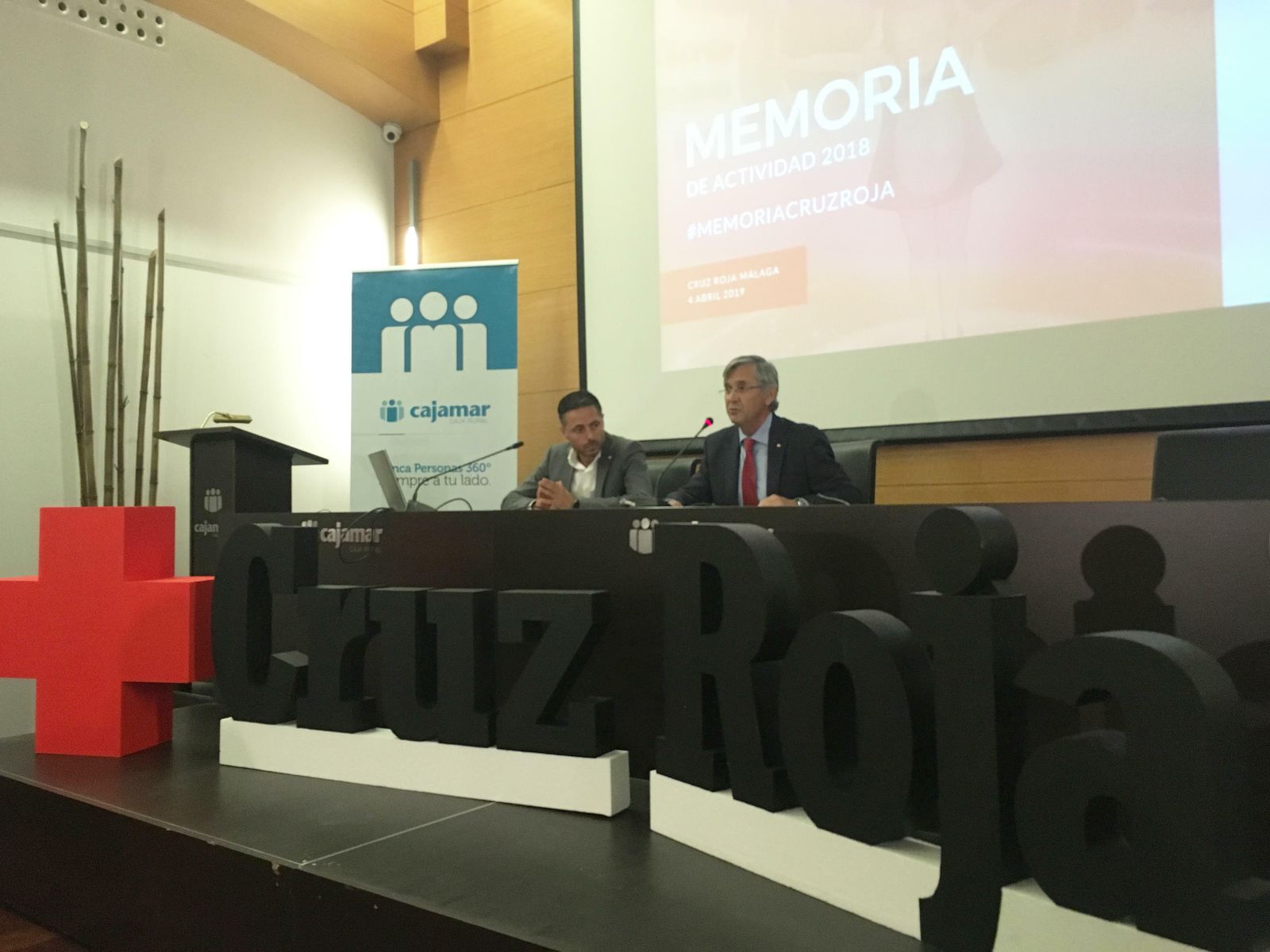Samuel Linares y Luis Utrilla, en la presentación del balance anual de 2018