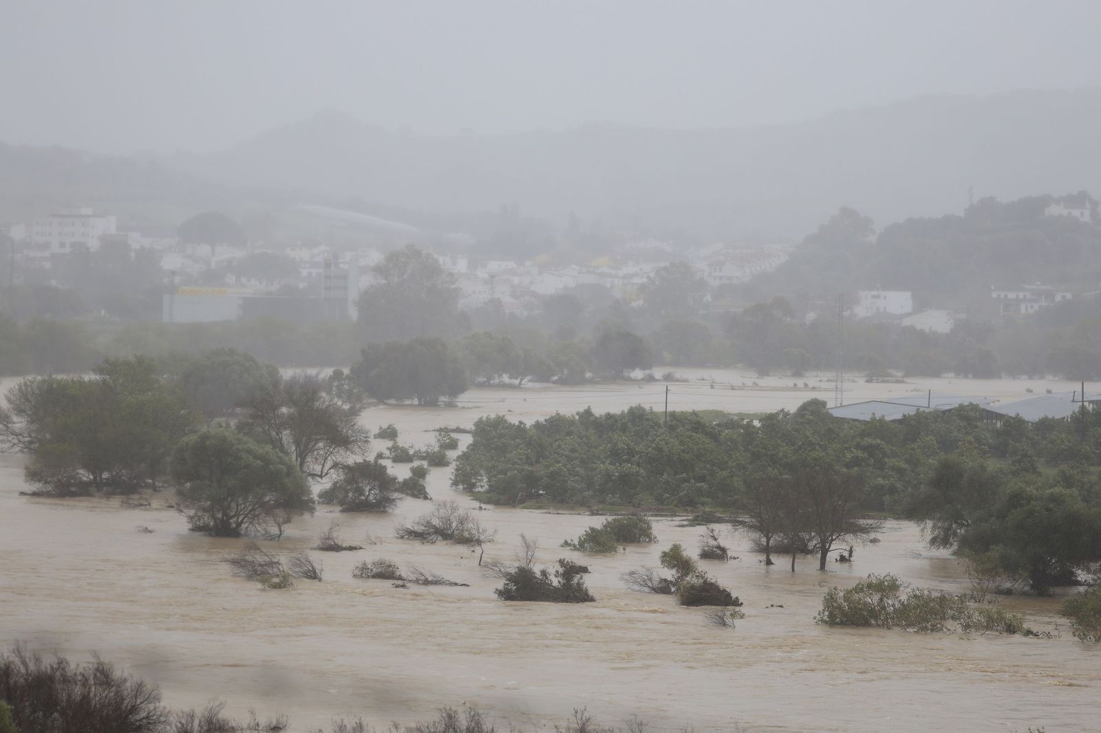Fotos de las inundaciones y efectos de la borrasca Leonardo en Jimena y Tesorillo
