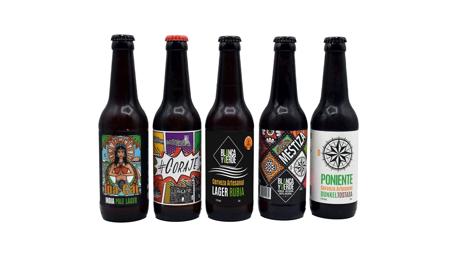 Cervezas 'Blanca y Verde'.