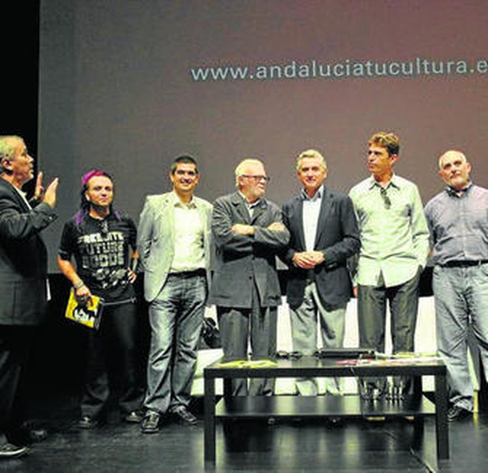 Presentación de la nueva agenda virtual, ayer, en el Museo Picasso.