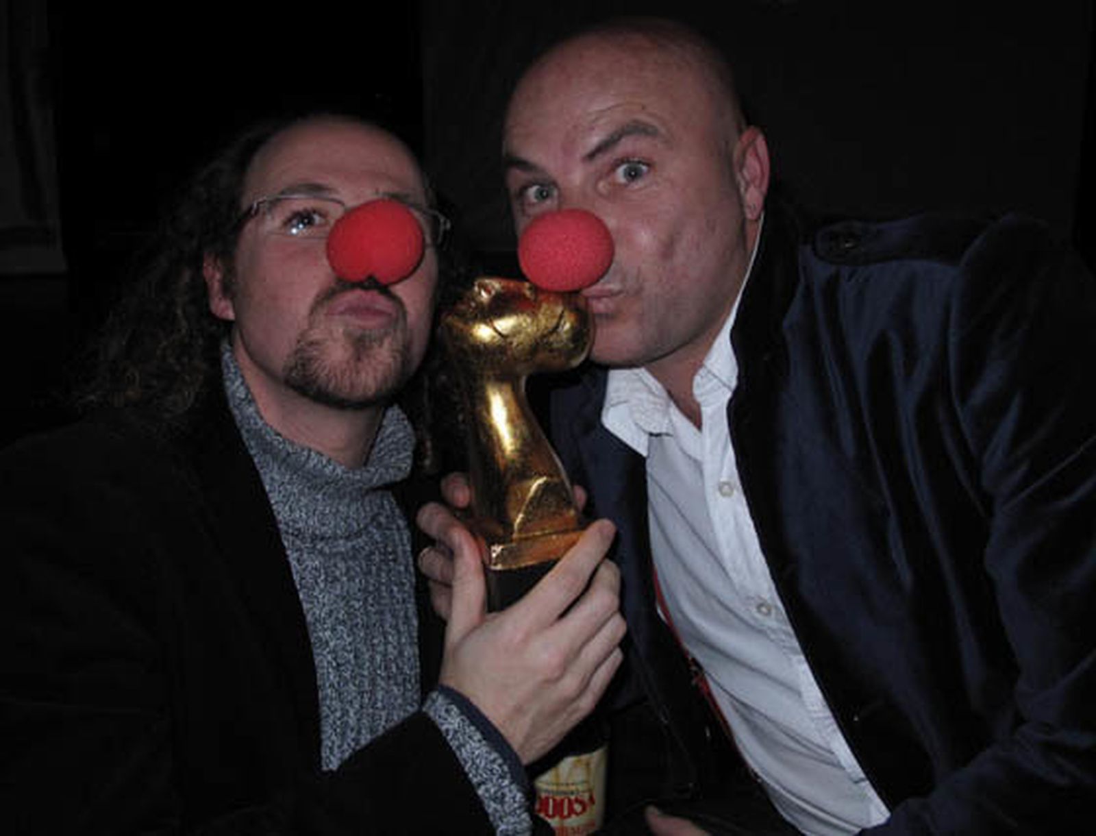 Práxedes Nieto y Víctor Carretero, actores de 'Síndrome Clown'.  Foto: Victoria Ramírez