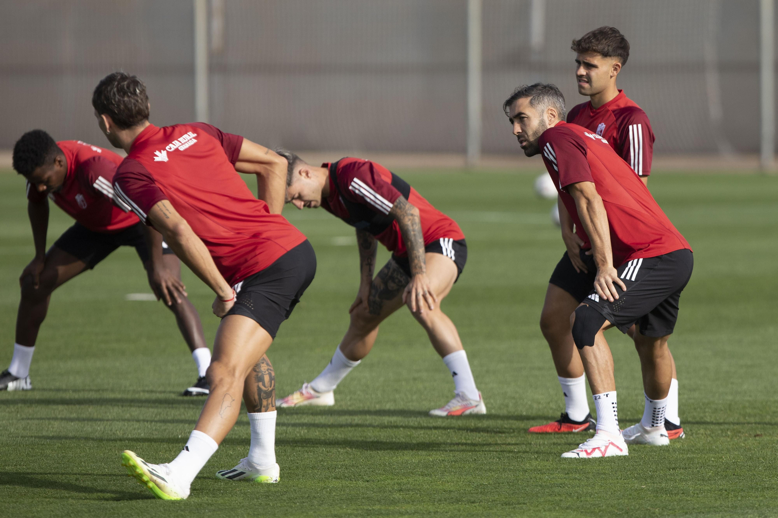 Jugadores del Granada CF durante un entrenamiento