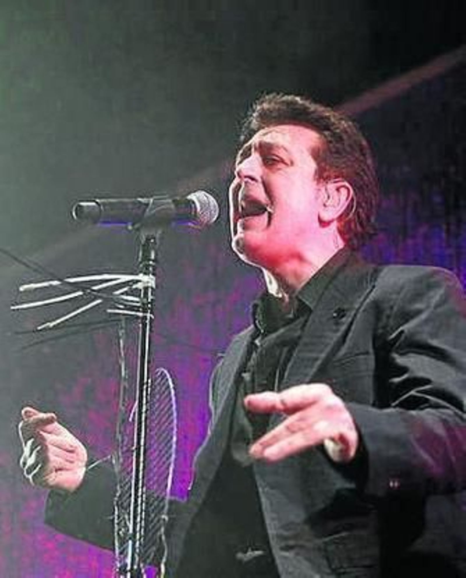 Manolo García, durante un concierto.