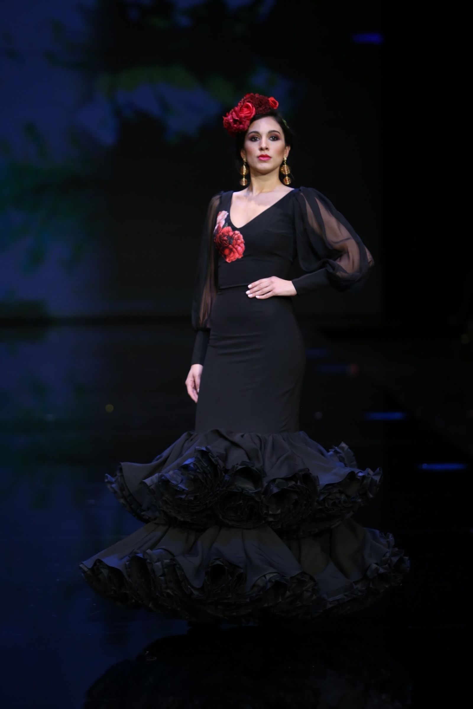El traje de flamenca negro de 2019, sinónimo de elegancia