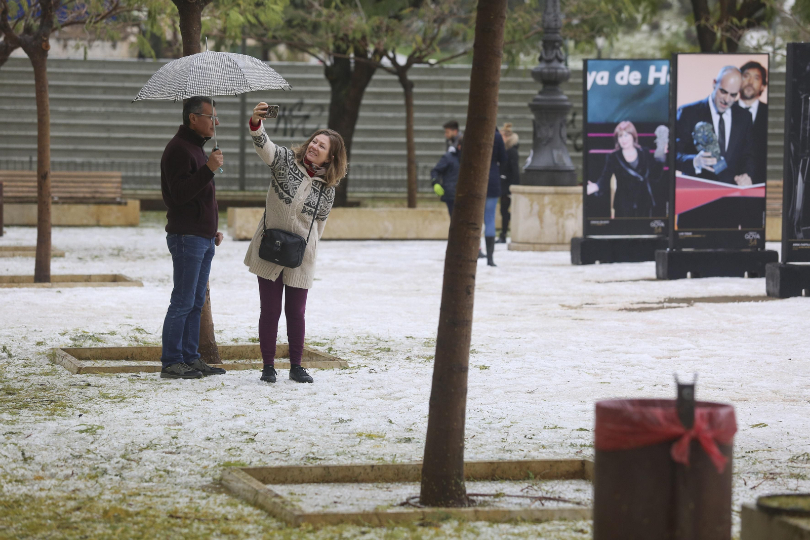 Fotos de la fuerte granizada registrada en Málaga