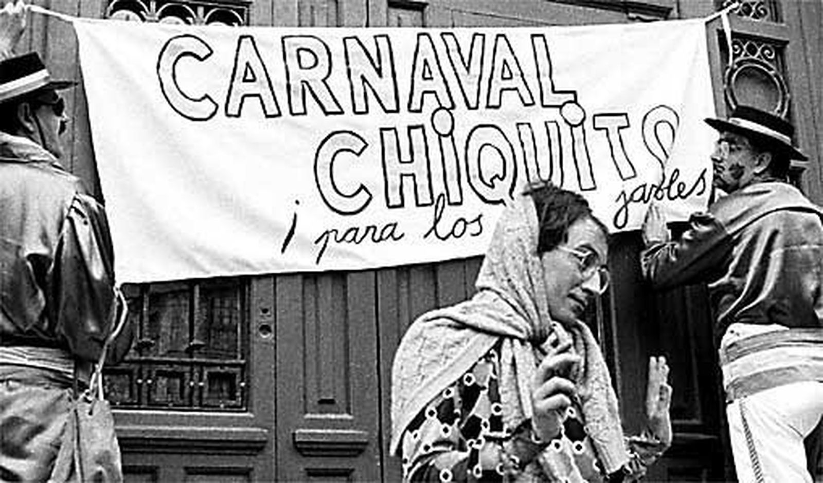 Paco Leal, en el primer Carnaval Chiquito (1987) con 'Autopista hacia Benalup'.