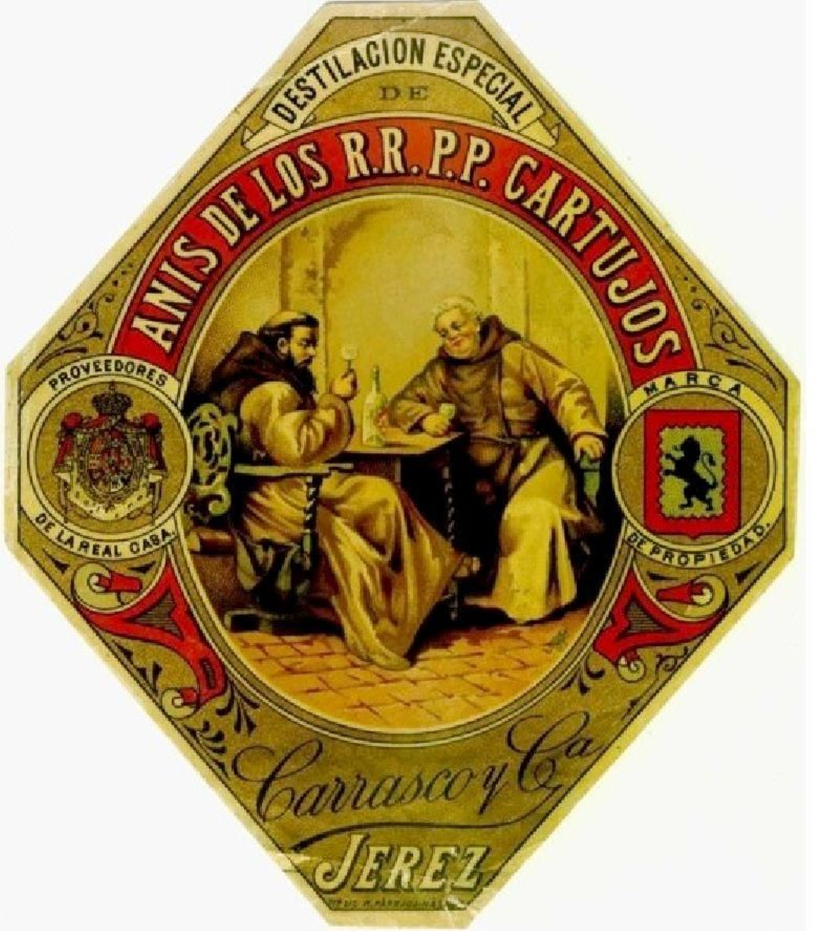 Anís de los RR.PP. cartujos, de Bodegas Carrasco y Cía.