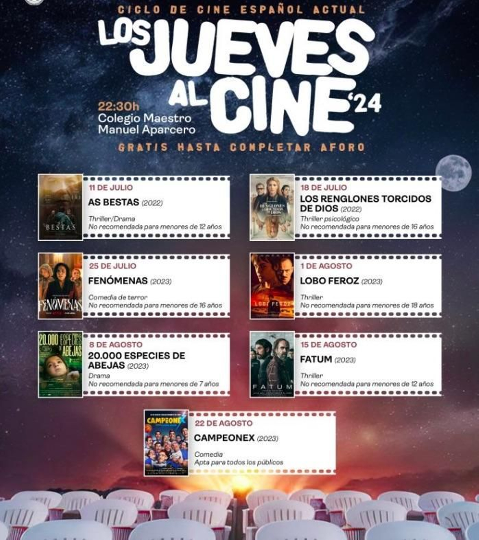 Programación de ‘Los jueves al cine’, en Chipiona.