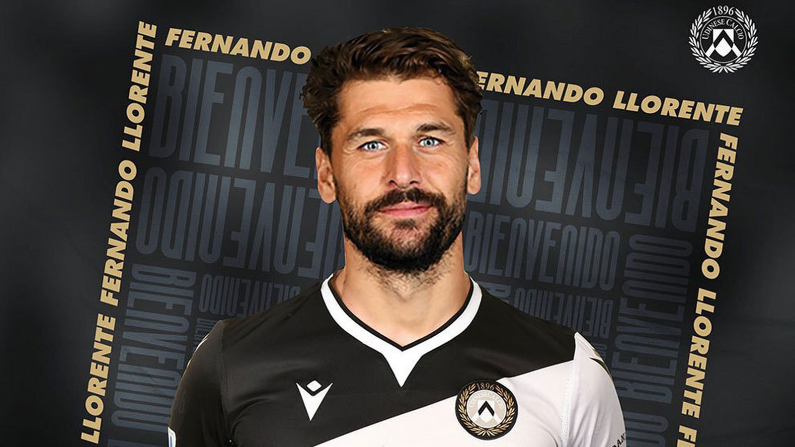 Llorente con la camiseta del Udinese