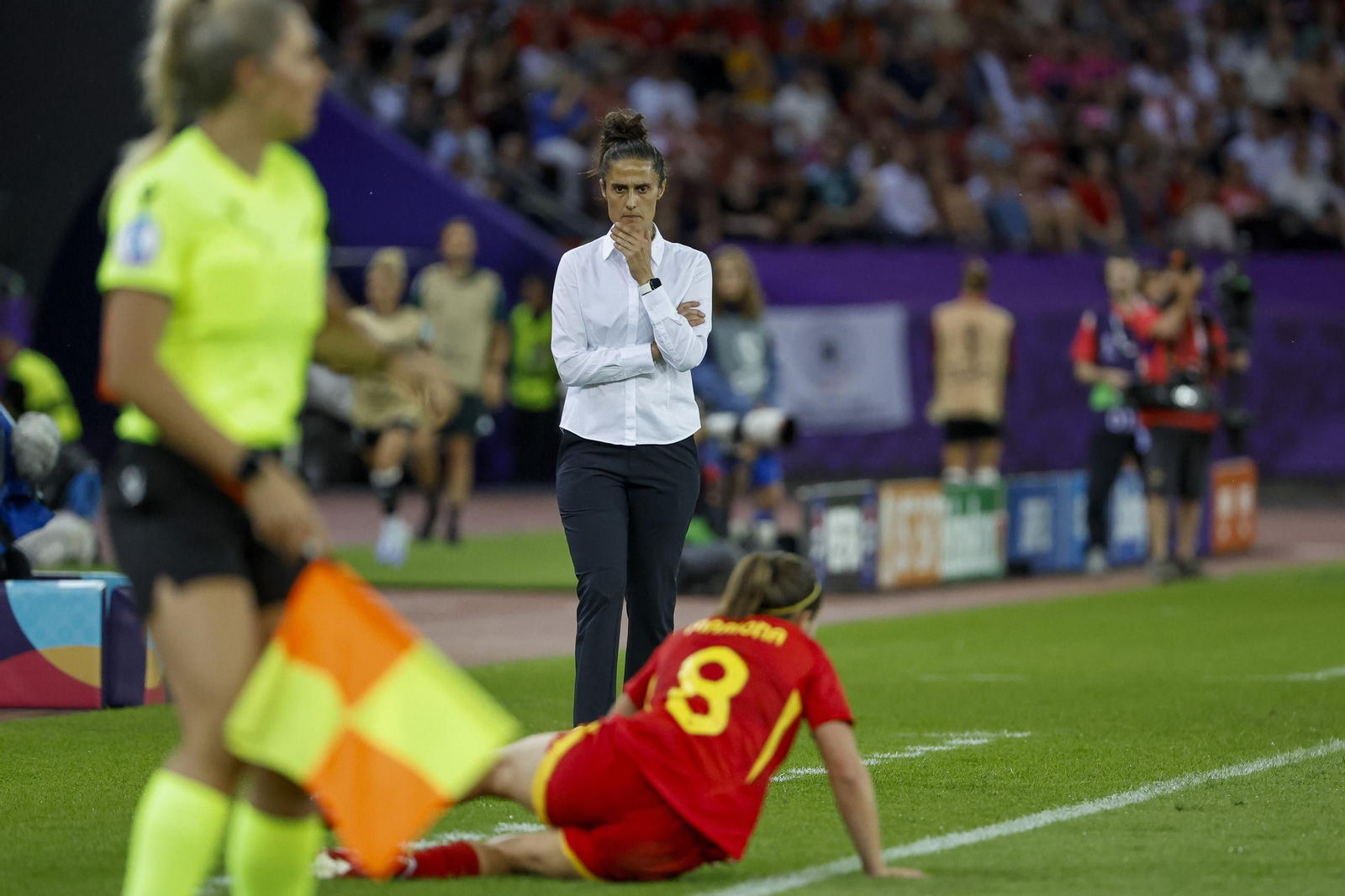 Las mejores imágenes de la semifinal Alemania-España de la Eurocopa femenina