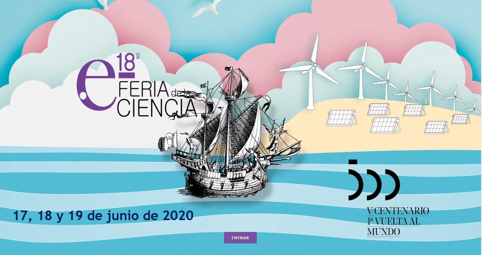 Cartel de la 18 Feria de la Ciencia, primera edición virtual, que se celebra del 17 al 19 de junio.