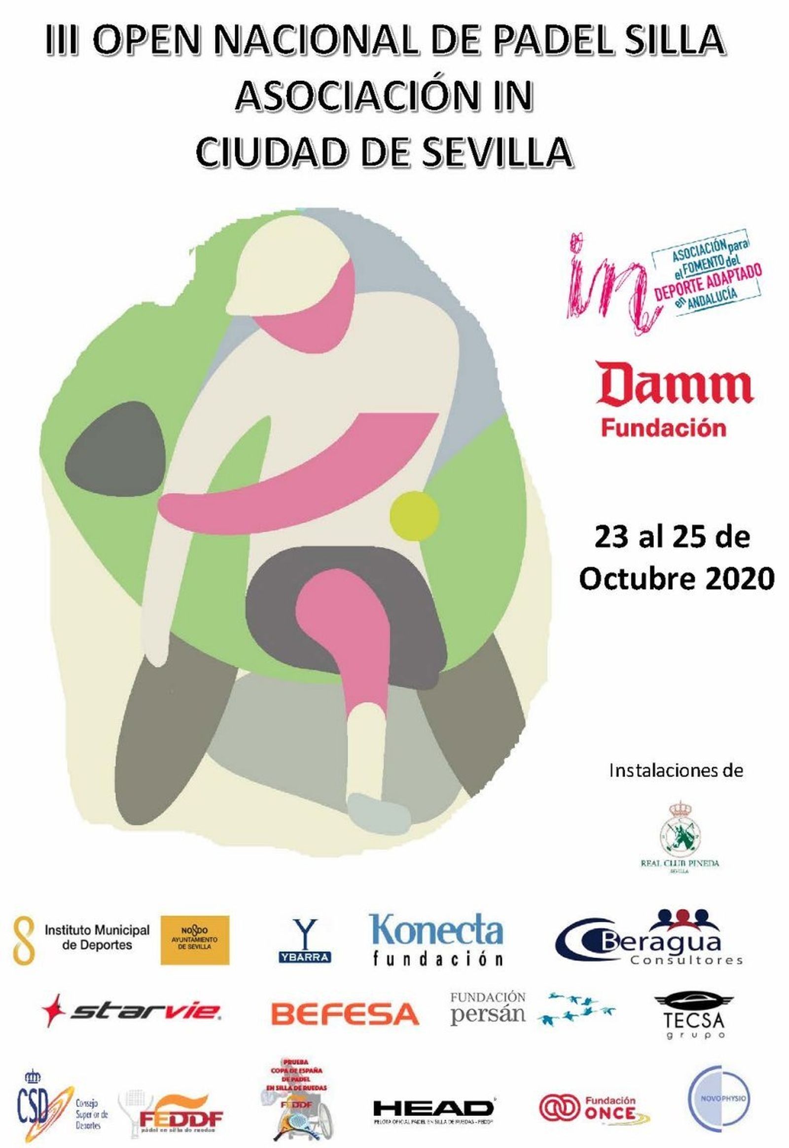 Un detalle del cartel del III Open Nacional de Pádel en silla de ruedas.