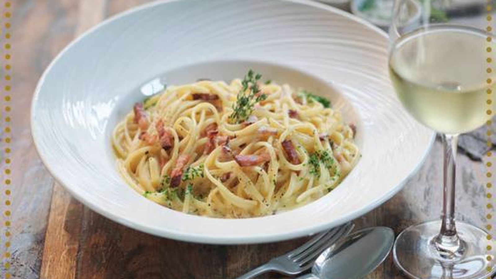 Espaguetis carbonara.