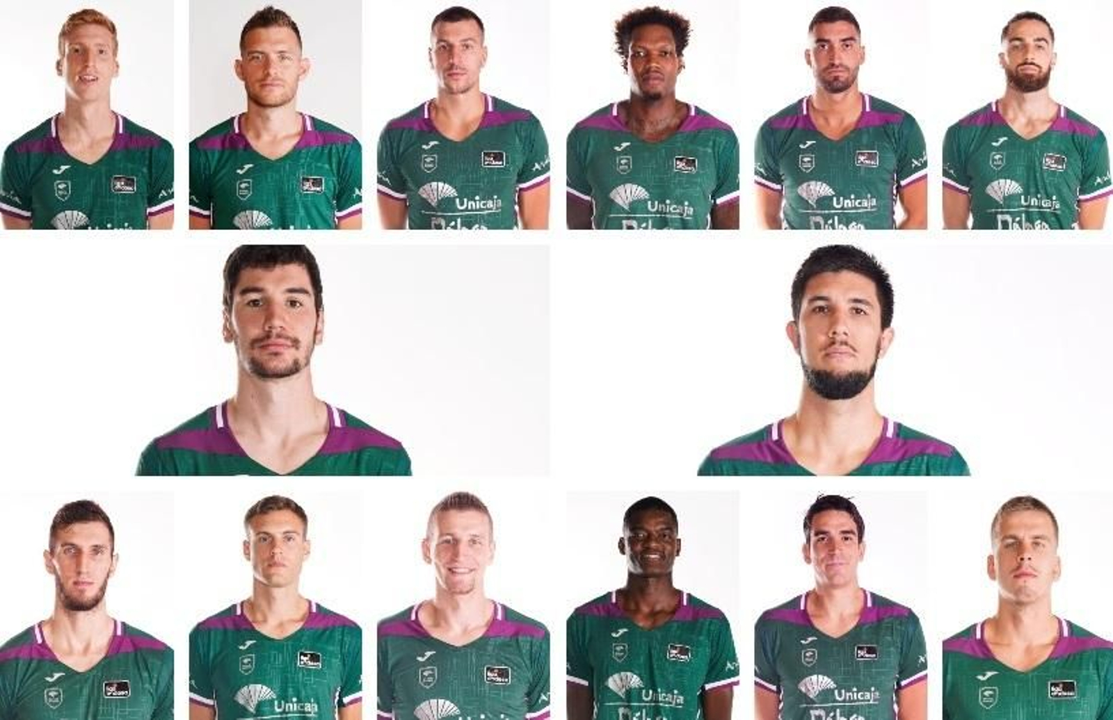 Los jugadores del Unicaja. Los jugadores del Unicaja.