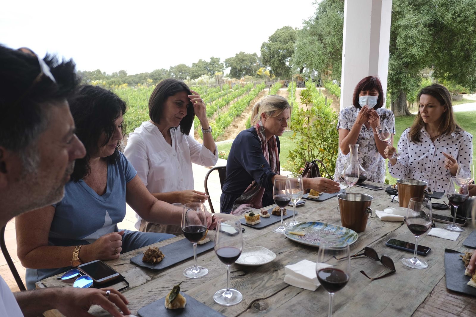 Cata en la bodega Chinchilla.