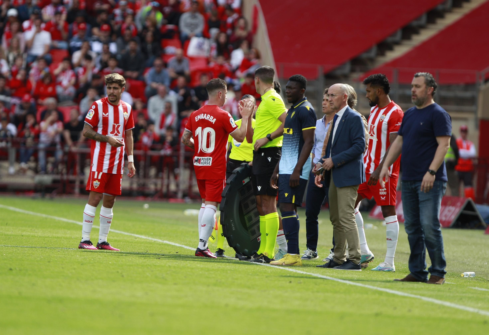 Imágenes del partido de la Liga Santander U.D. Almería-Cádiz C.F.