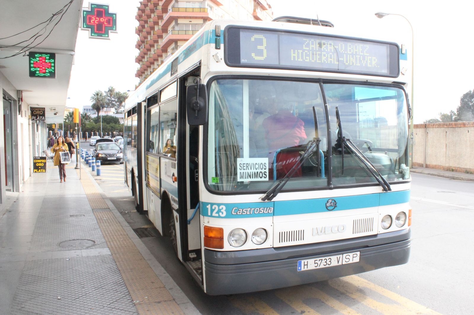 Servicios mínimos de autobuses, en una imagen de archivo.