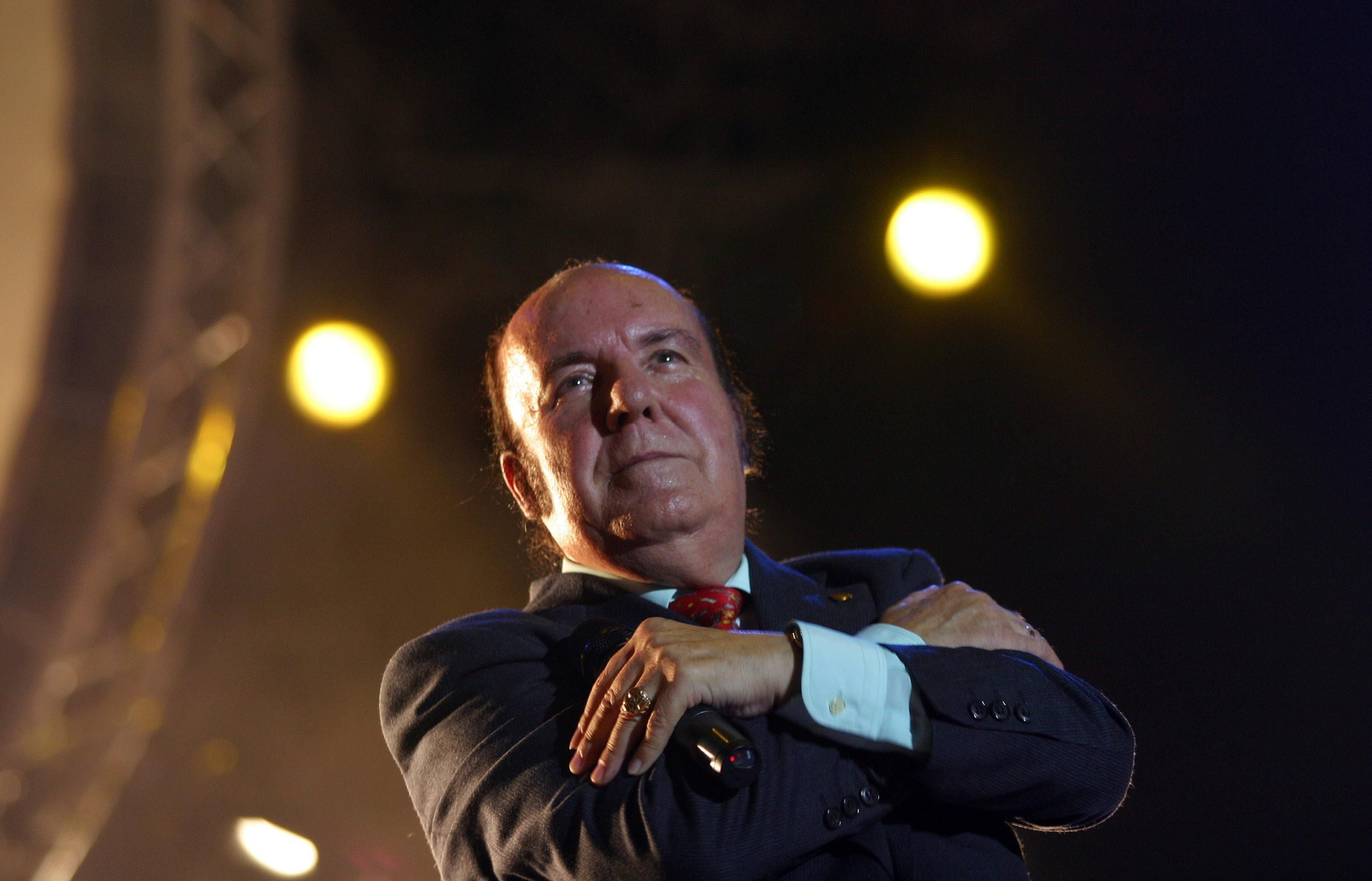 Chiquito  de  la  Calzada tras recibir el galardón al Personaje malagueño