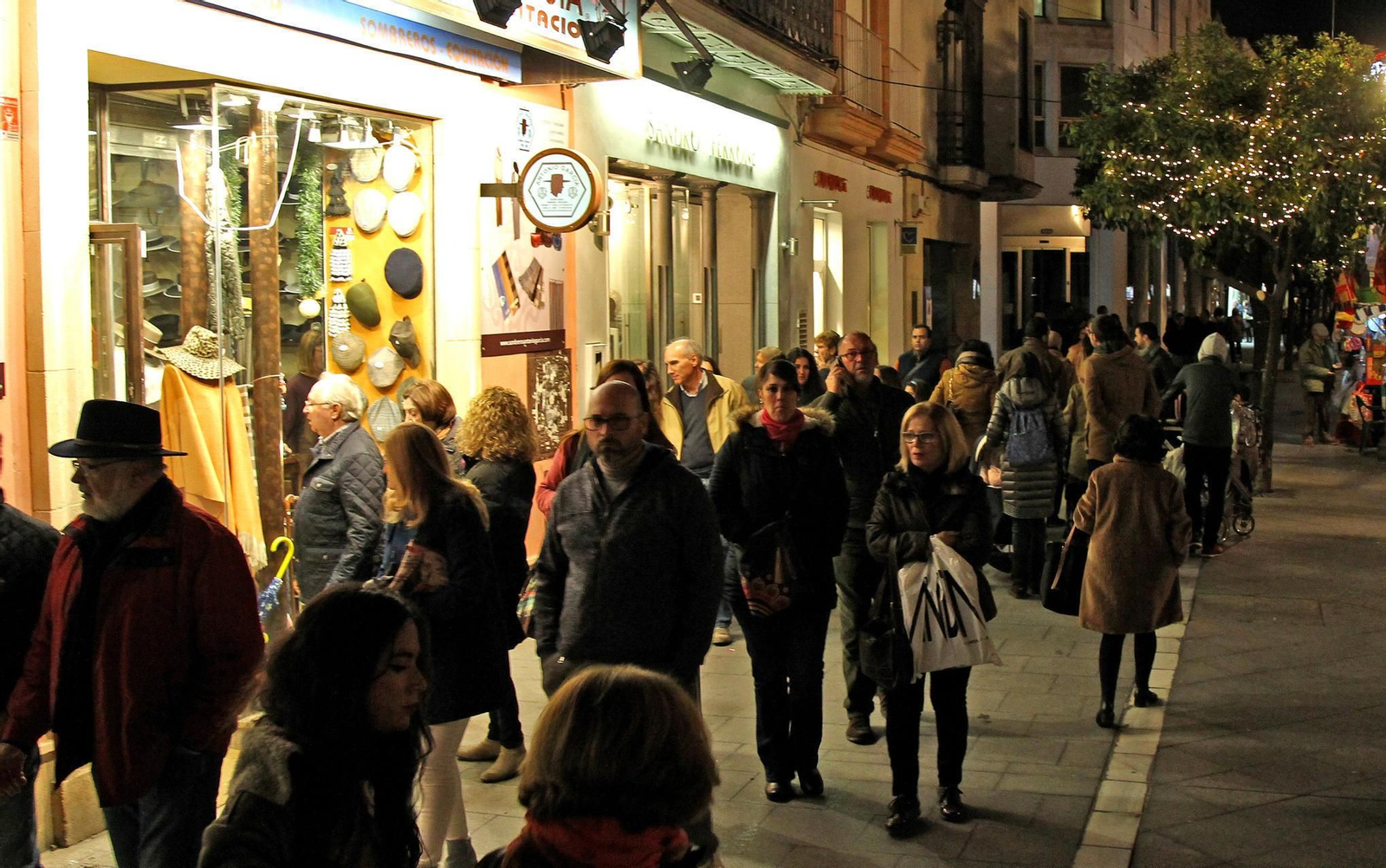 Ambiente en el centro de Jerez durante un fin de semana de este mes de diciembre.