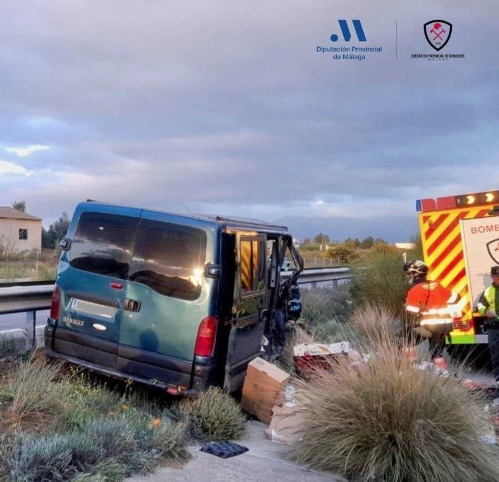 El vehículo que ha protagonizado el accidente en Cártama