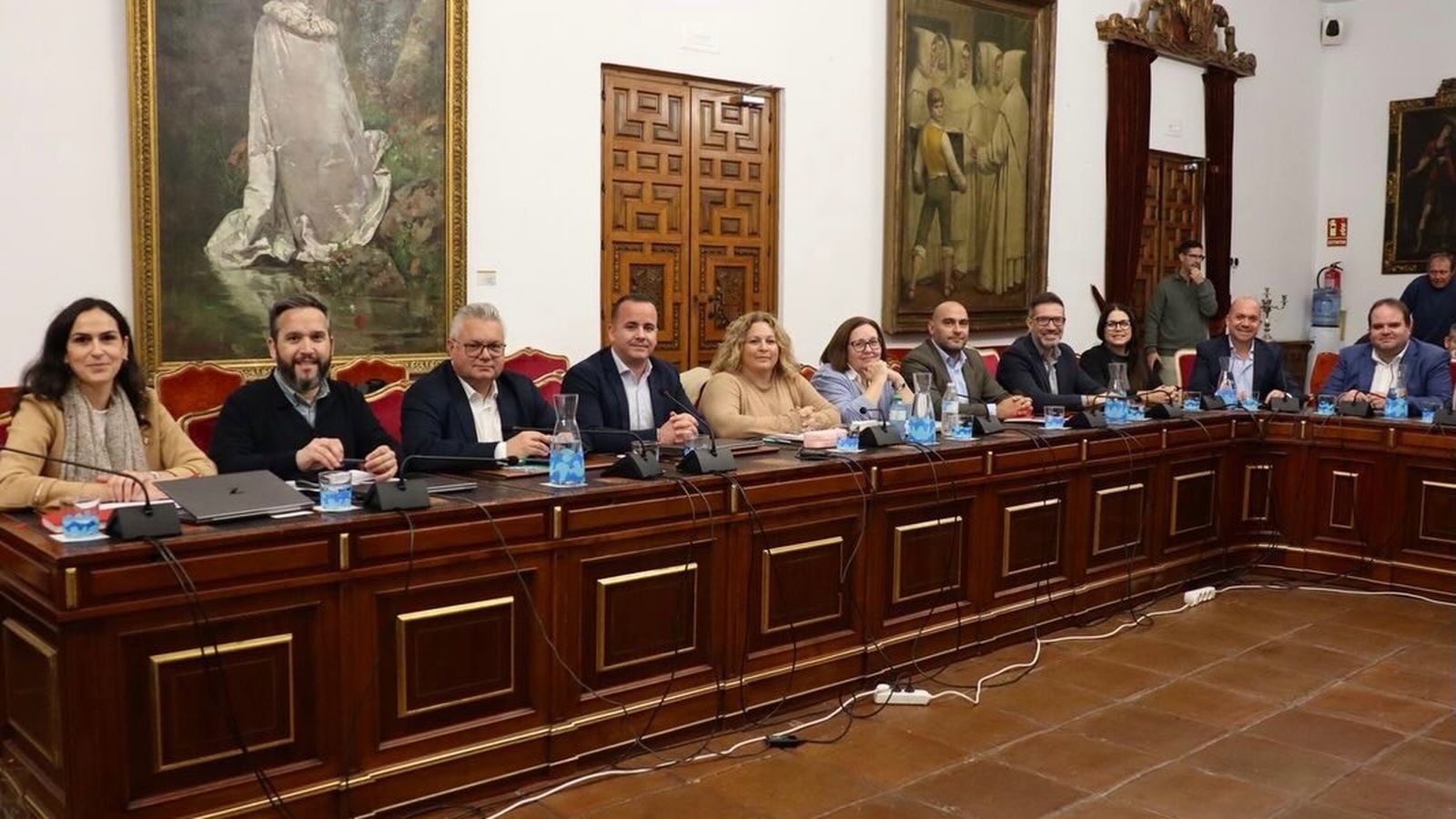 Bancada socialista en el Pleno de la Diputación de Córdoba.