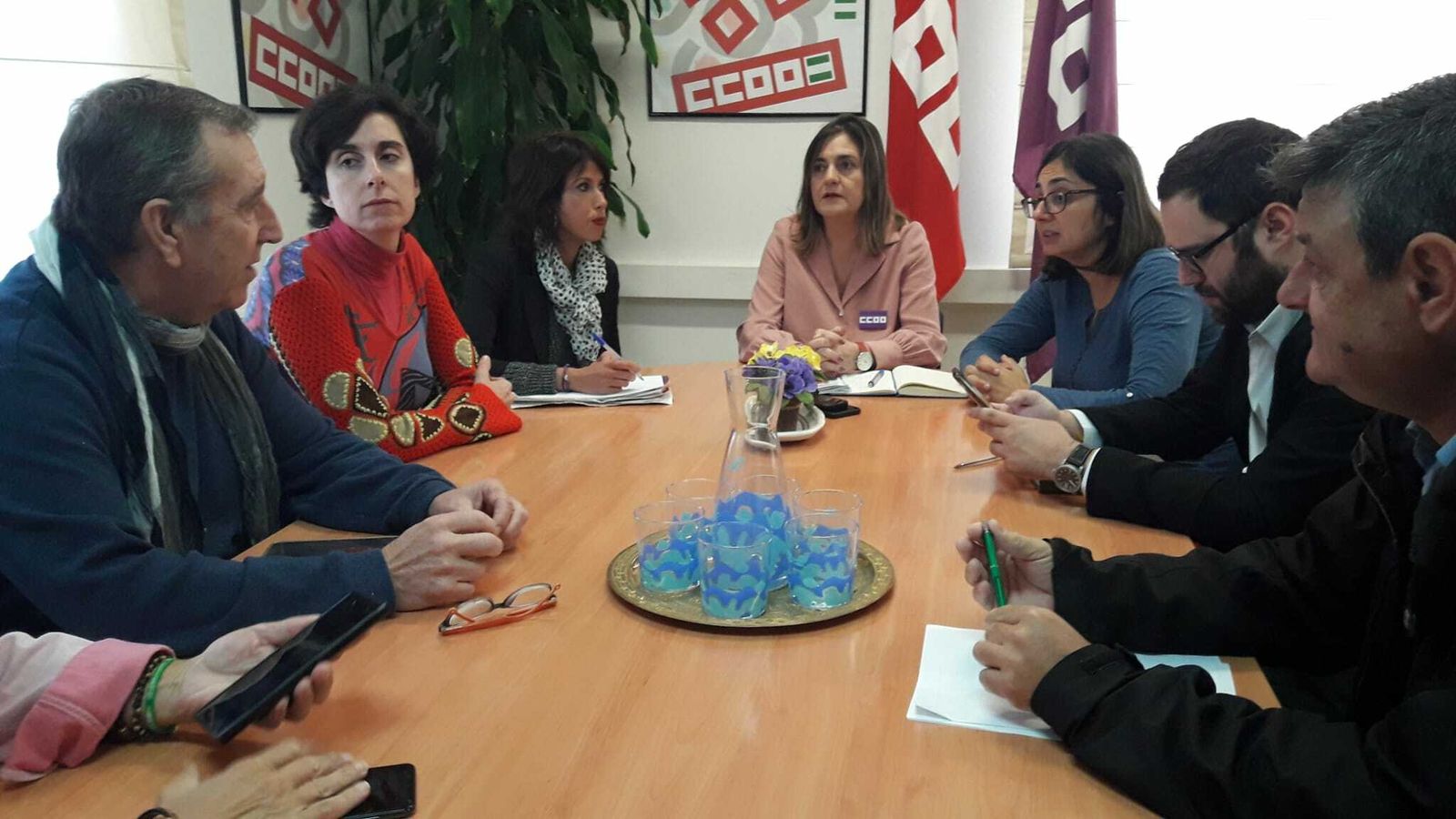 Reunión de Unidas Podemos con CCOO.