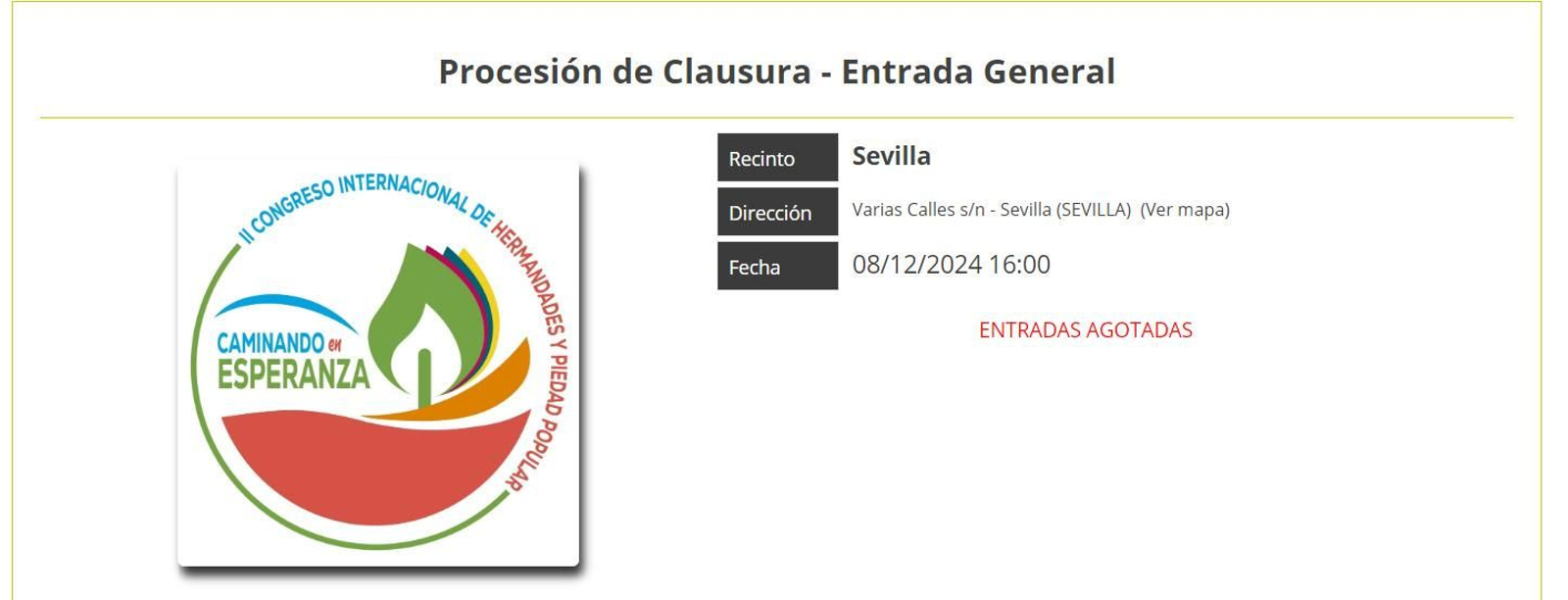 Giglon ya muestra como agotadas las sillas de la Magna