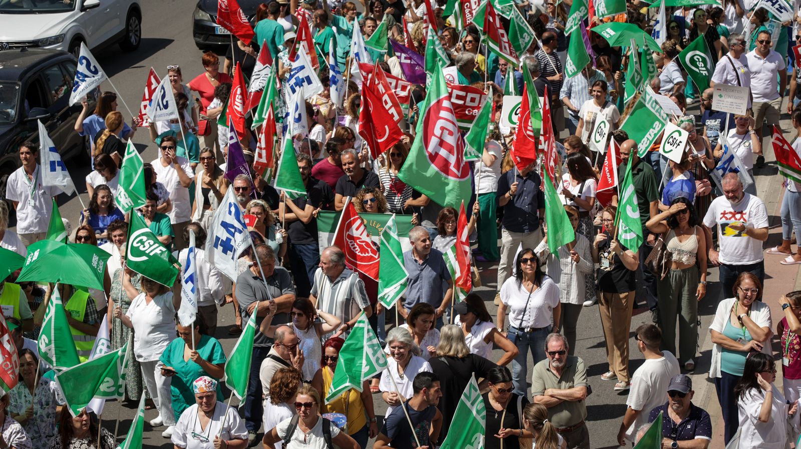 Imágenes de la manifestación en jerez por una Sanidad Pública y de Calidad