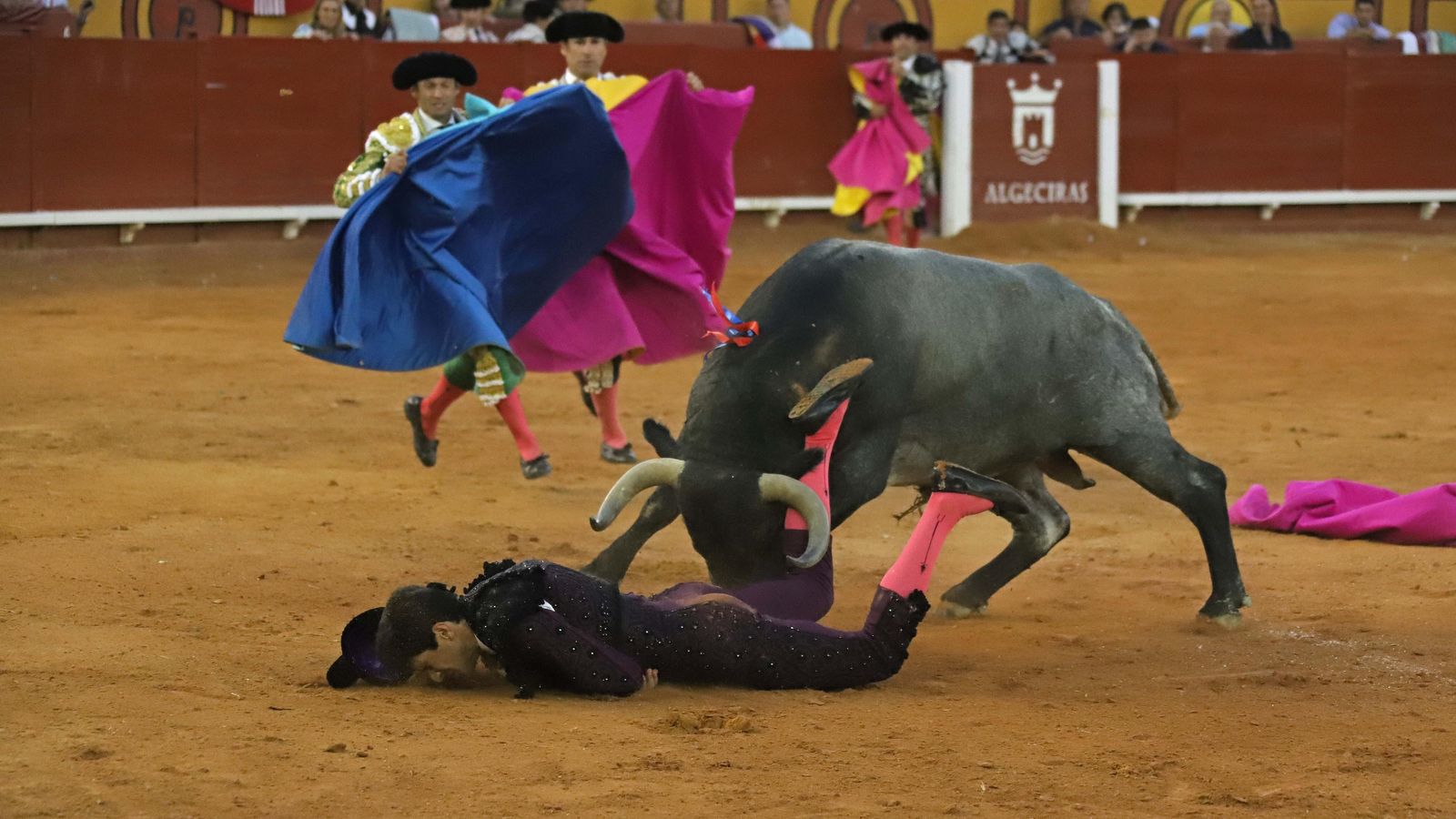 Cogida a López Simón este sábado en Las Palomas