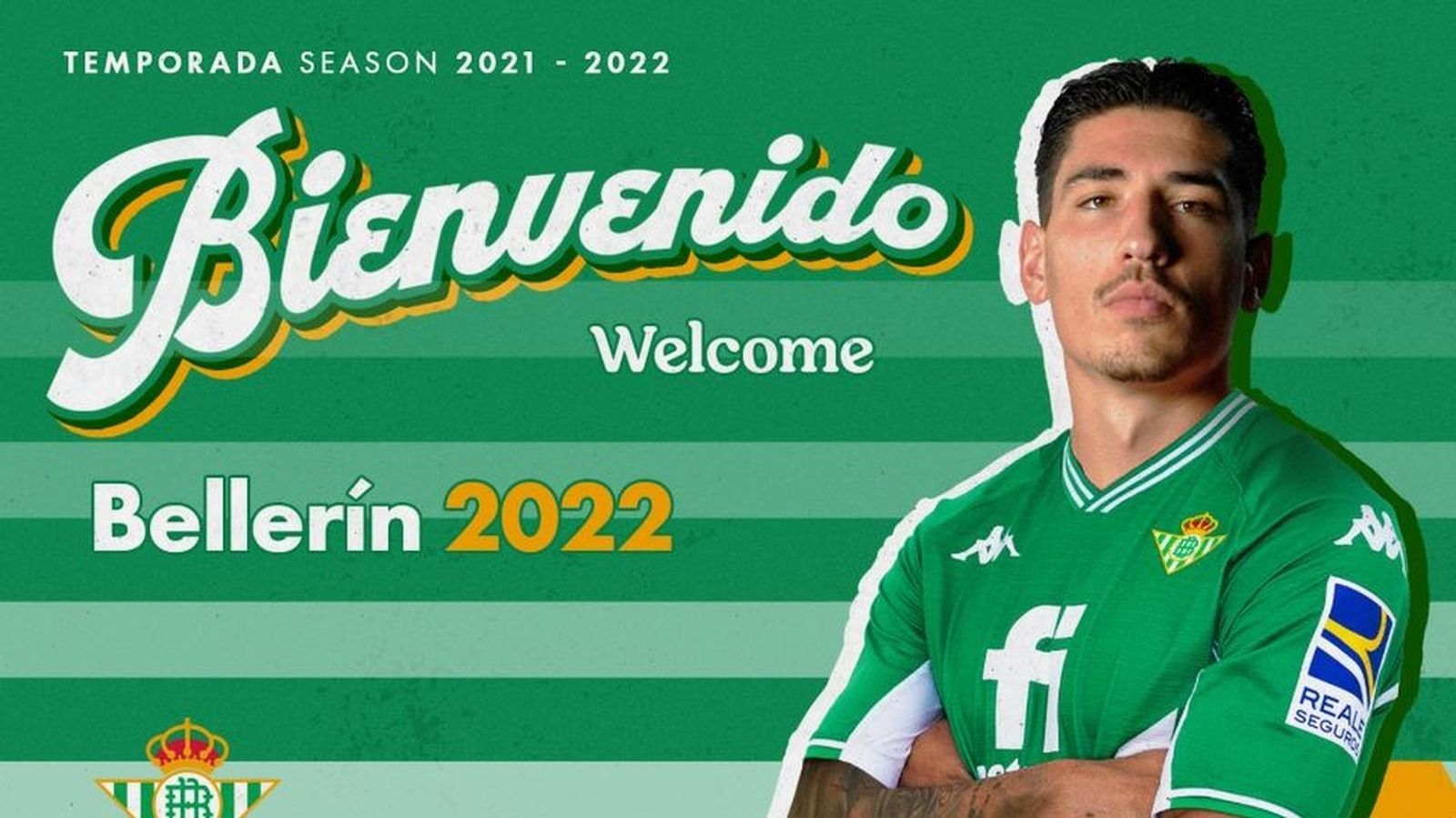 Imagen de la oficialidad del fichaje de Bellerín por el Betis.