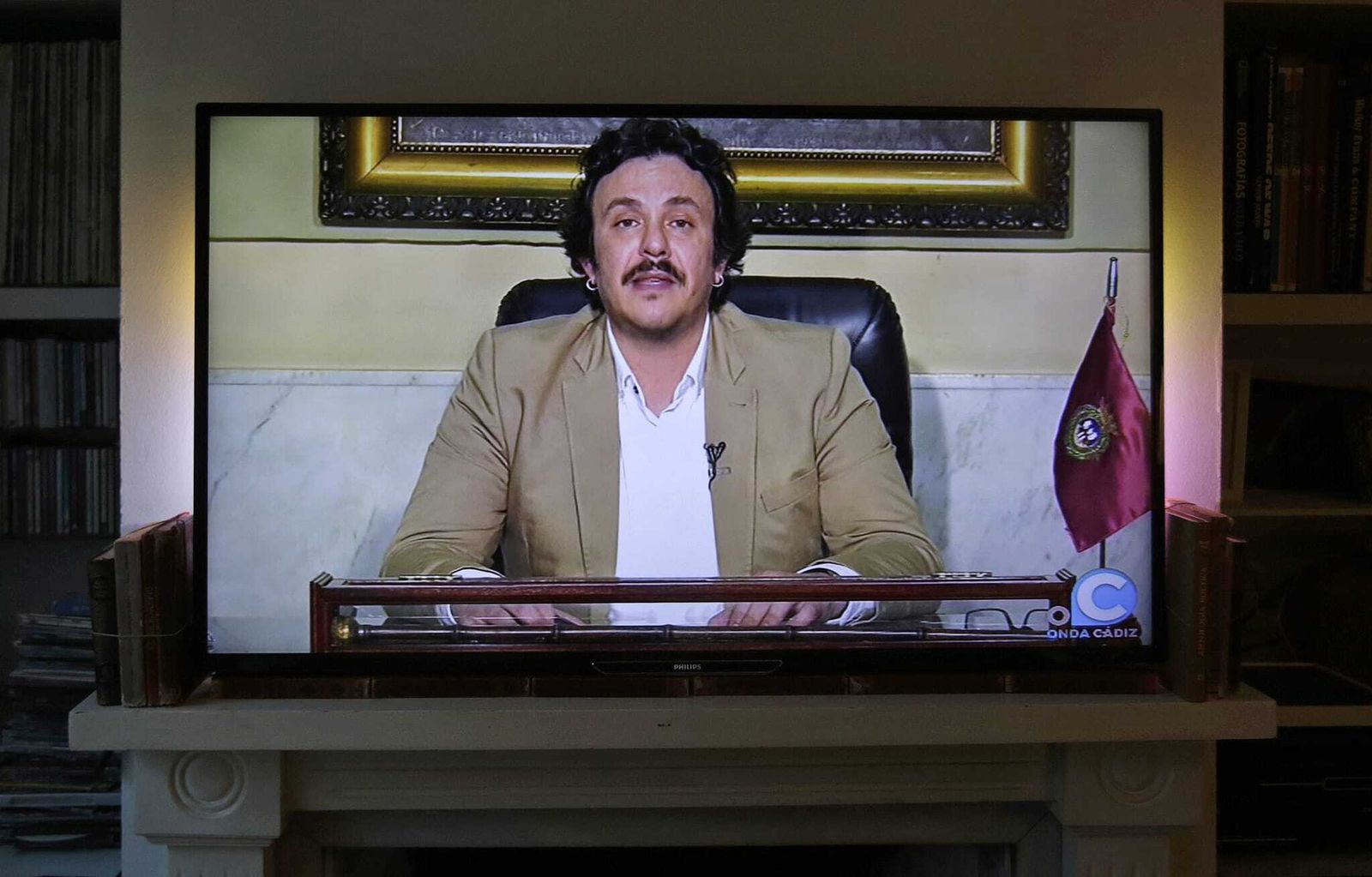 José María González 'Kichi' durante su mensaje televisado de hace semanas.