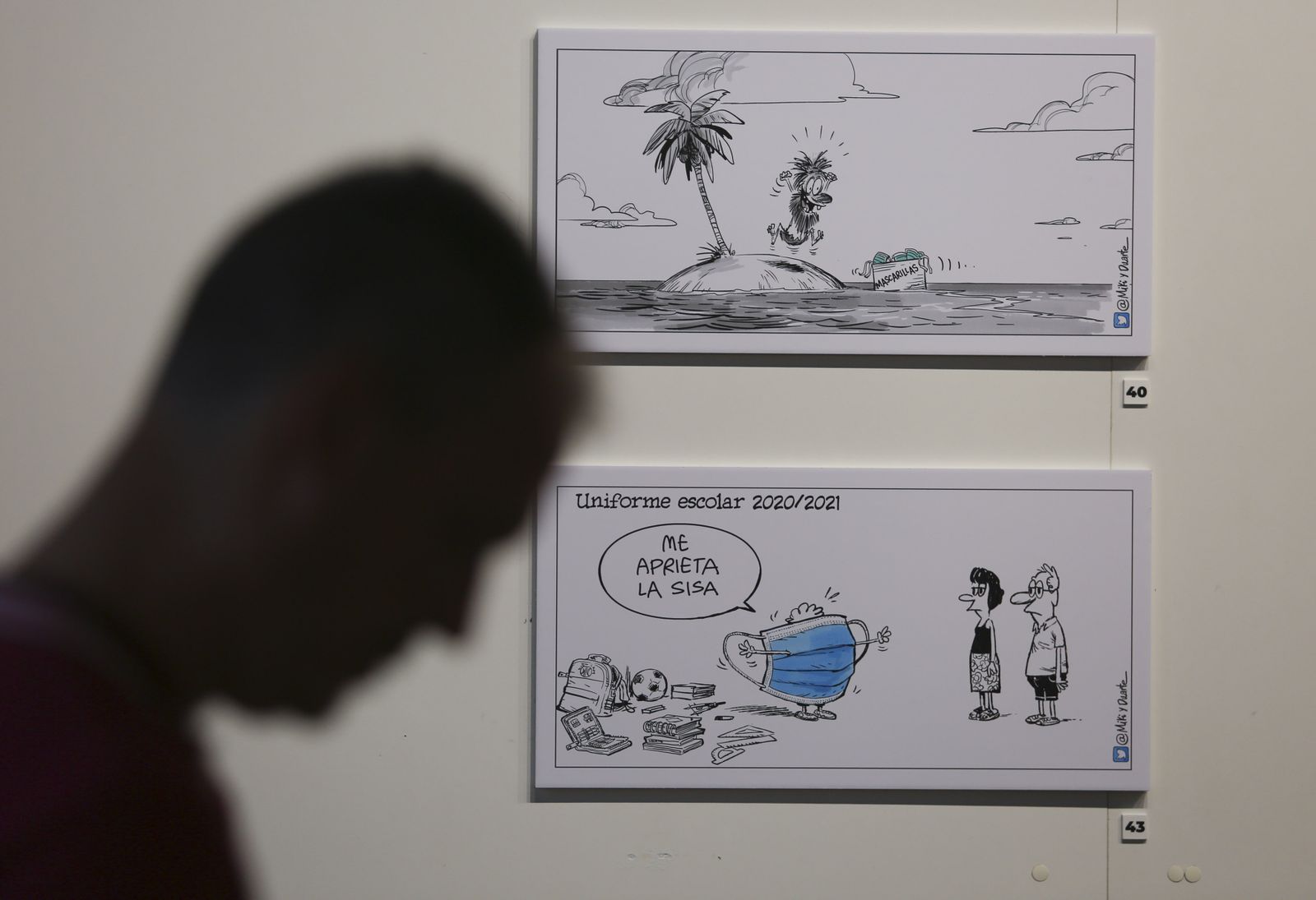 Exposición de viñetas de Miki y Duarte (fotos)