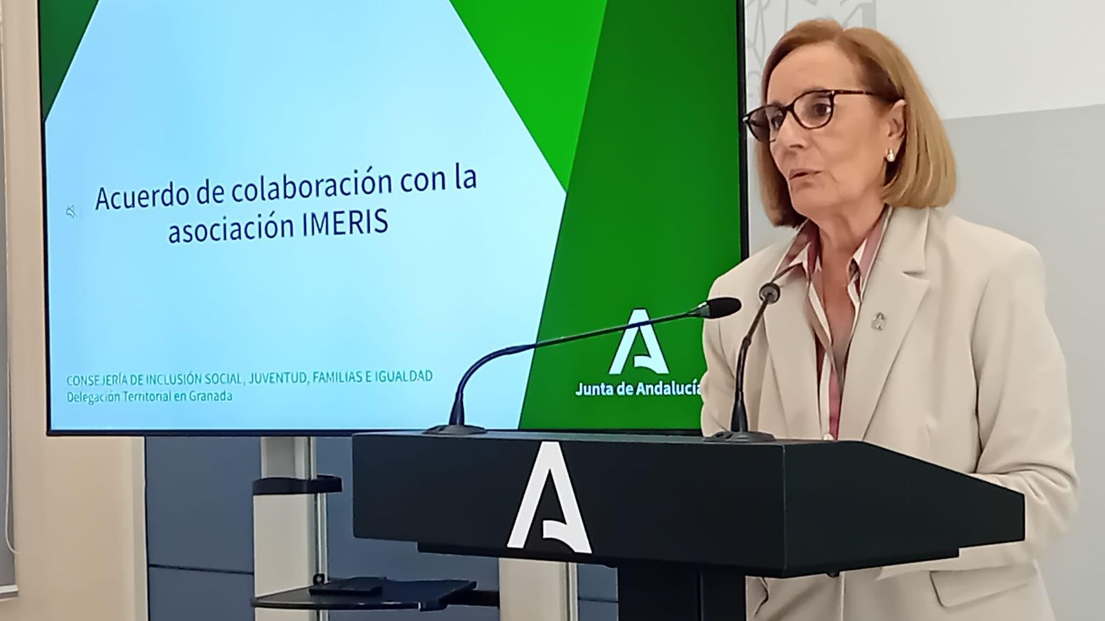 La delegada territorial, Matilde Ortiz, durante su intervención.