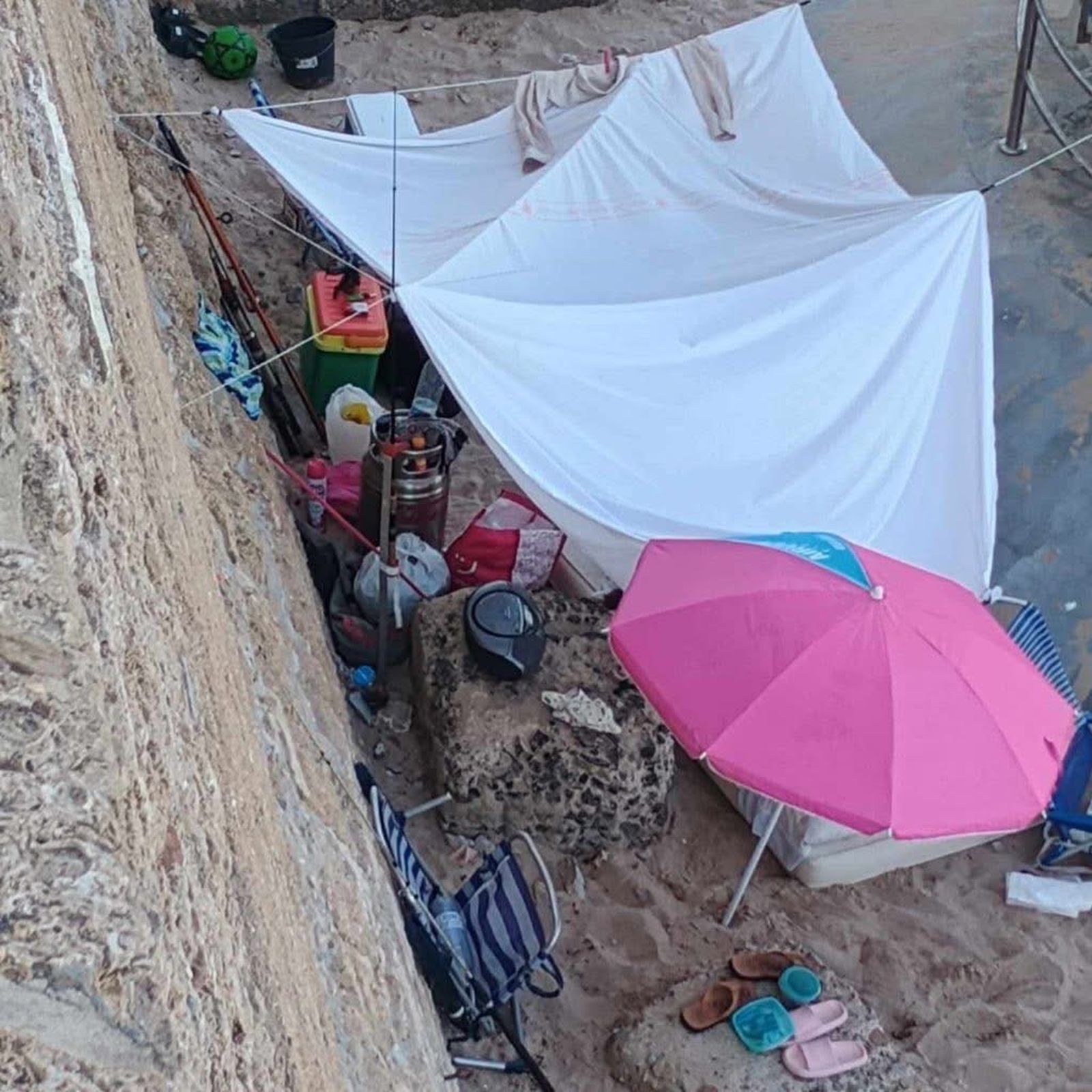 Acampada en Santa María del Mar