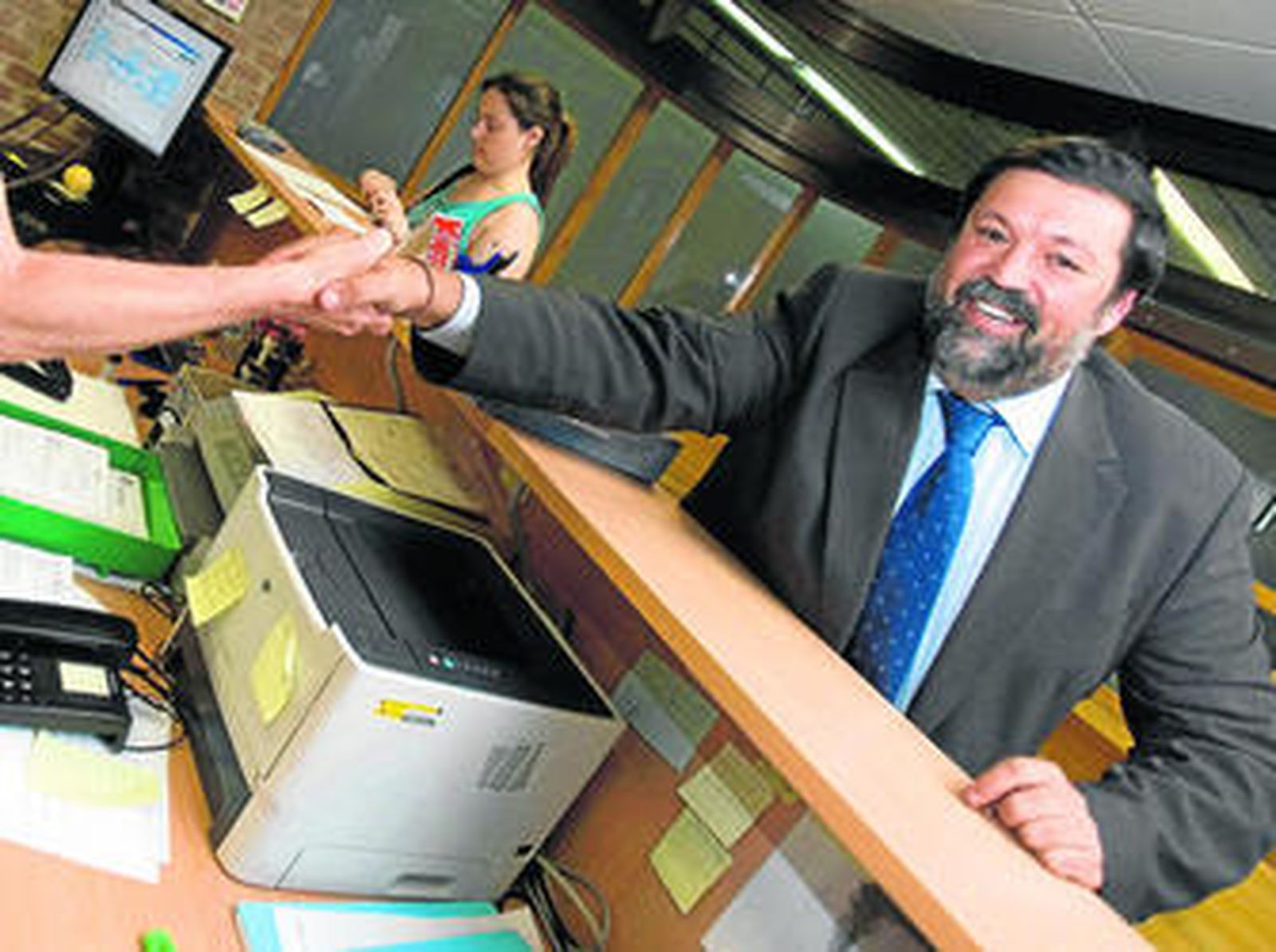 El ministro de Justicia durante una visita el pasado lunes a los juzgados de Guadalajara.