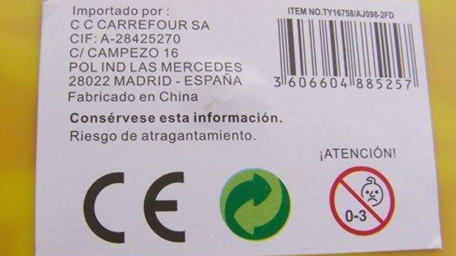 El etiquetado es fundamental.