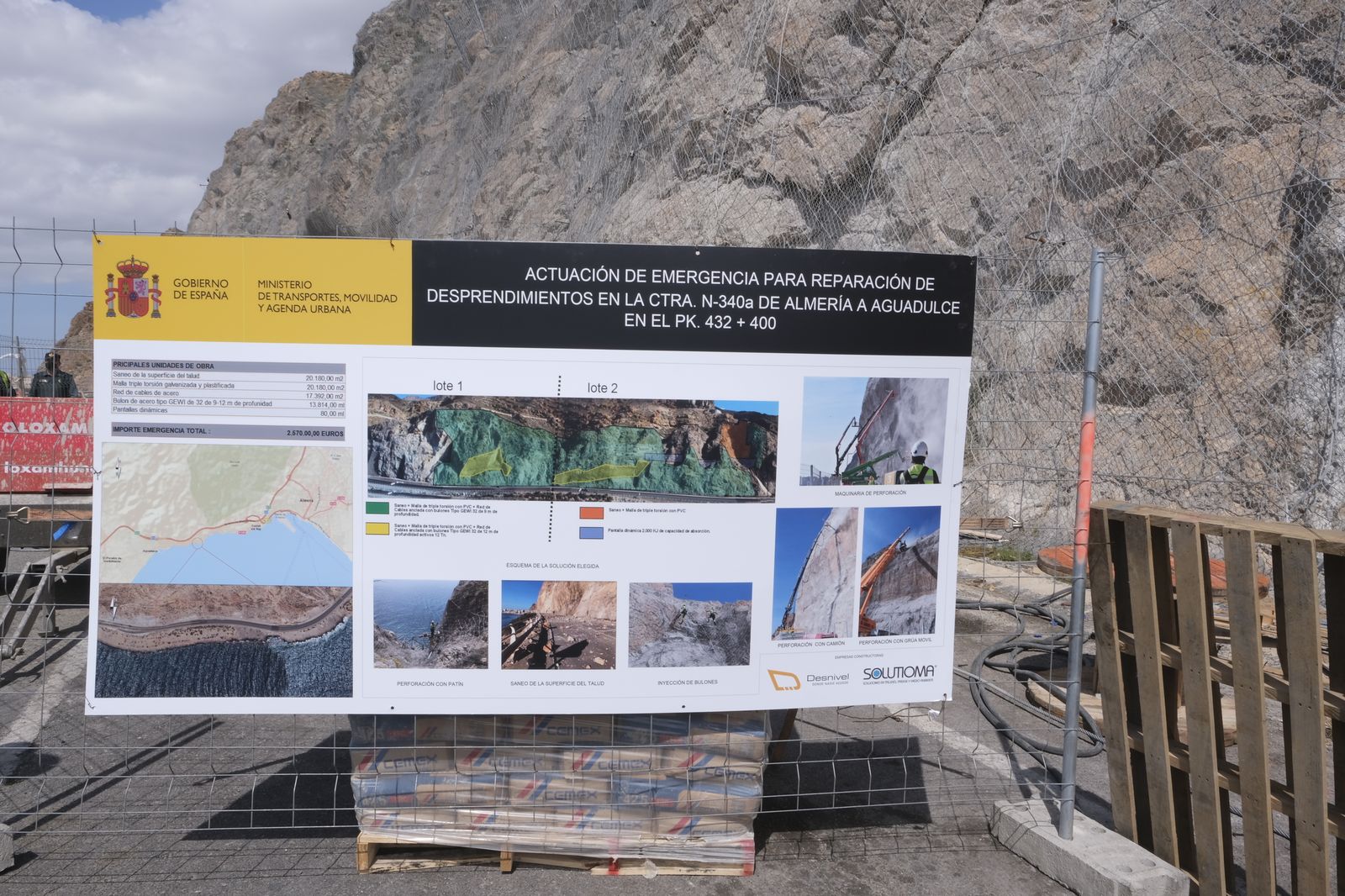 Fotogalería visita obras carretera El Cañarete-Almería-Aguadulce