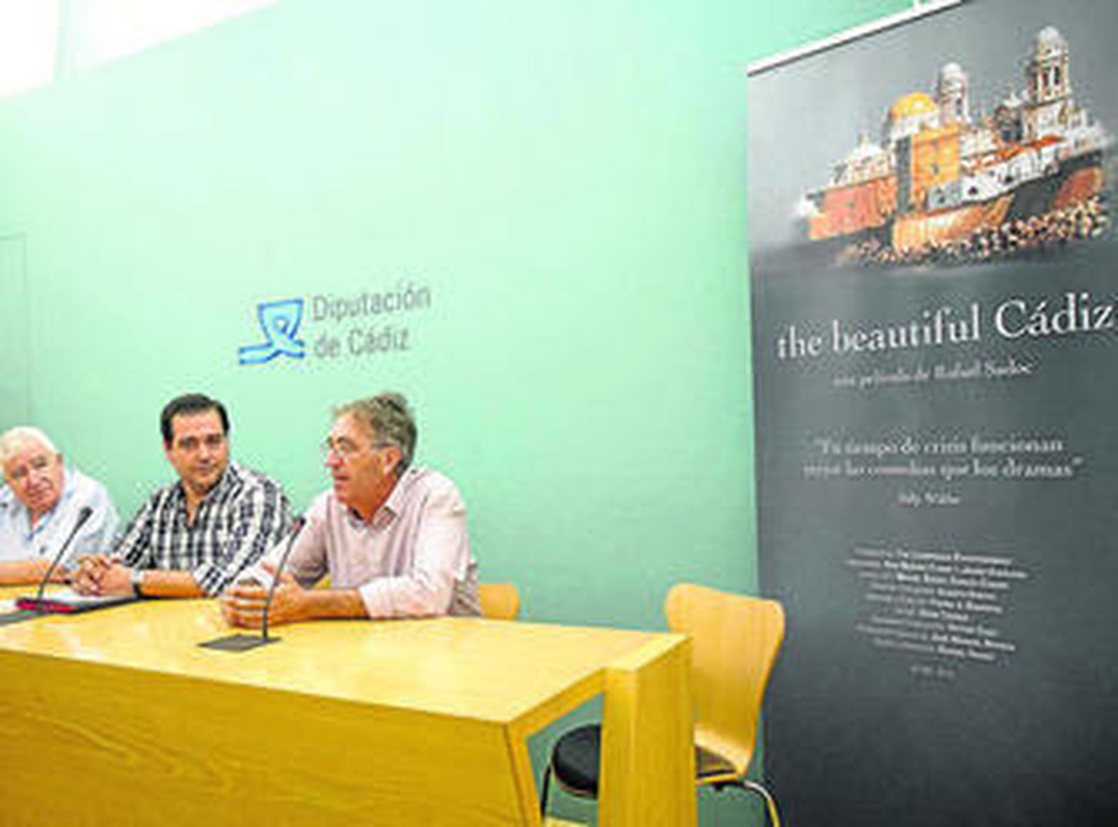 Rafael Sadoc ayer durante la presentación de la película en el Palacio Provincial.