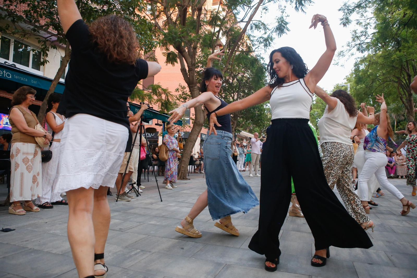 Fotos del flashmob de baile flamenco de Mercedes Alcalá y David Lozano