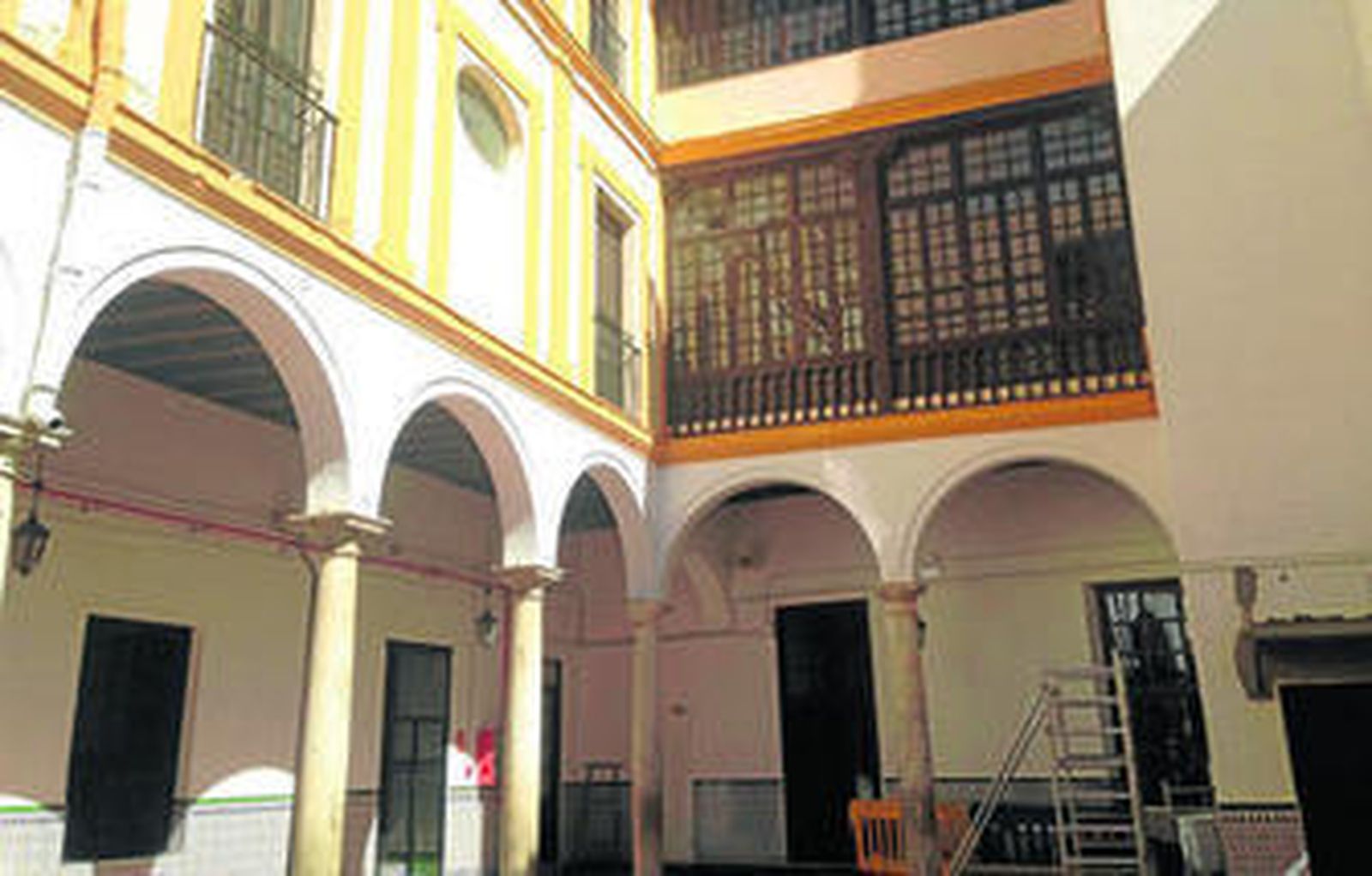 Patio del colegio Anexo Prácticas Nº1, el más antiguo de la ciudad, tras la rehabilitación.