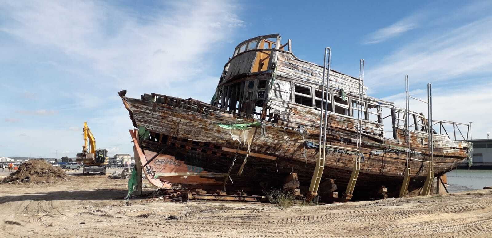 Una imagen de lo que queda del Vapor, en la avenida de la Bajamar.