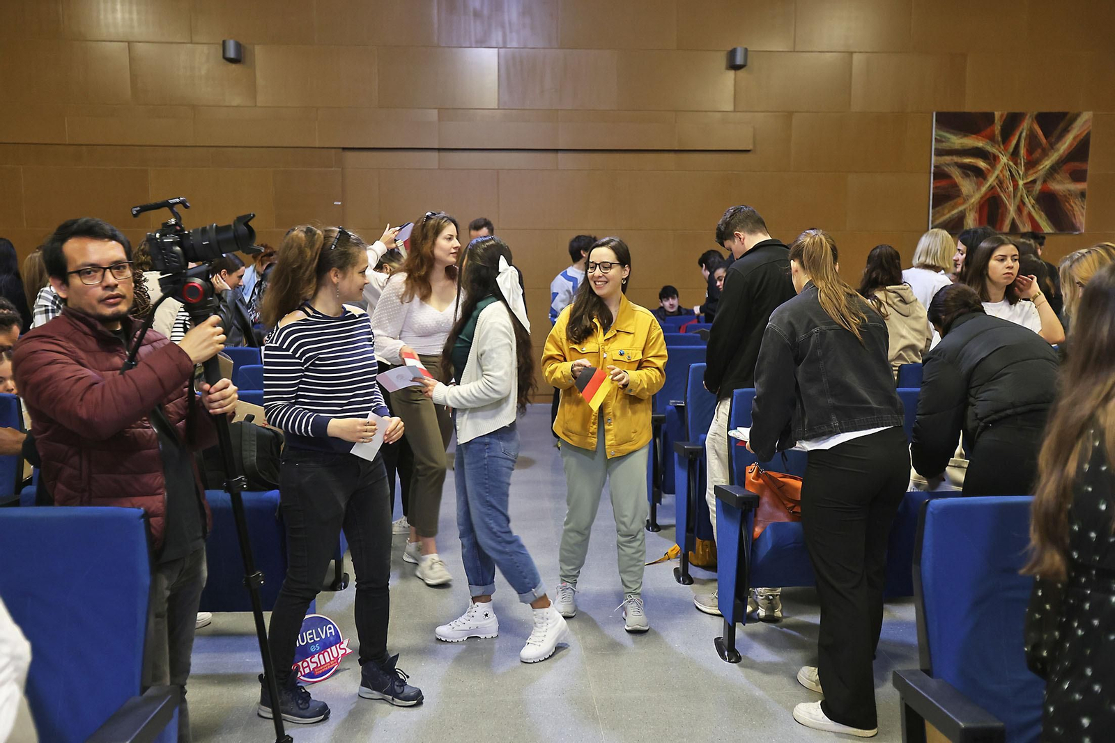 Imágenes de la Welcome Ceremony para dar la bienvenida al alumnado Erasmus que estudiará en la UHU