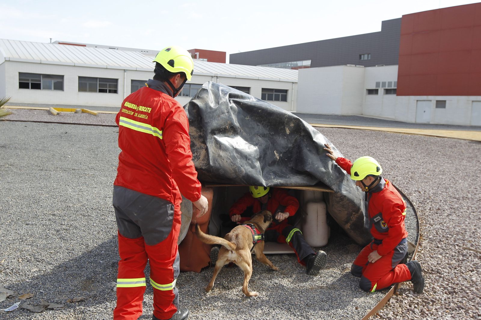 Las imágenes del simulacro de accidente con víctimas en la UAL